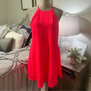 NWT Sugar + Lips Halter Neon Pink Flowy Dress Size Medium
